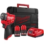 MILWAUKEE M12 FSCIWF14-252X FUEL accu-slagmoersleutel 1/4" met frictiering in HD-Box (2x 2,5Ah accu + lader) - 4933498974