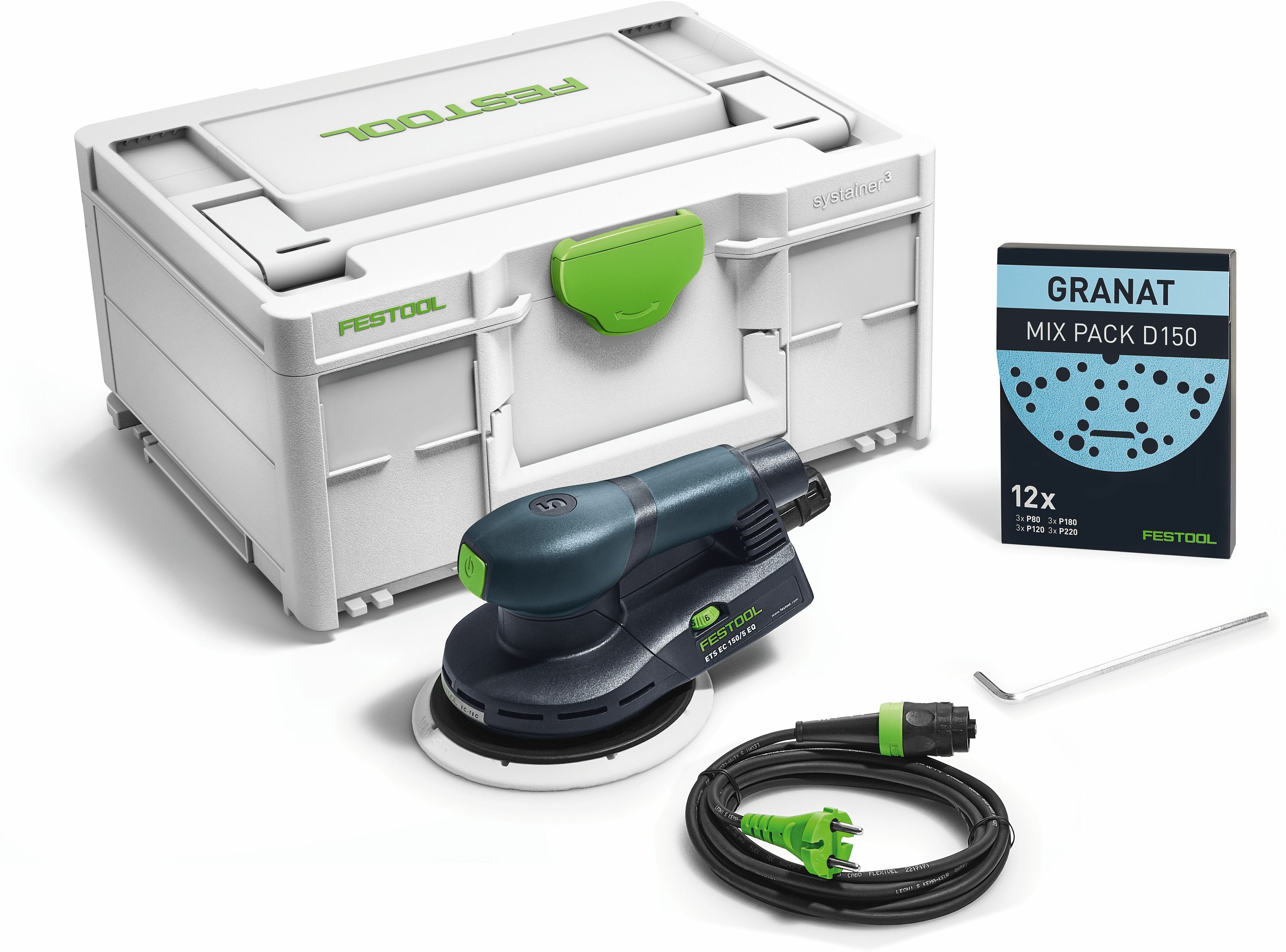 FESTOOL ETS EC 150/5 EQ-PLUS excenterschuurmachine 400W in