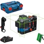 BOSCH GLL 18V-120-33 CG accu-kruislijnlaser 3x360° groen in L-BOXX 136 (1x 4,0Ah accu + lader) - 0601065100