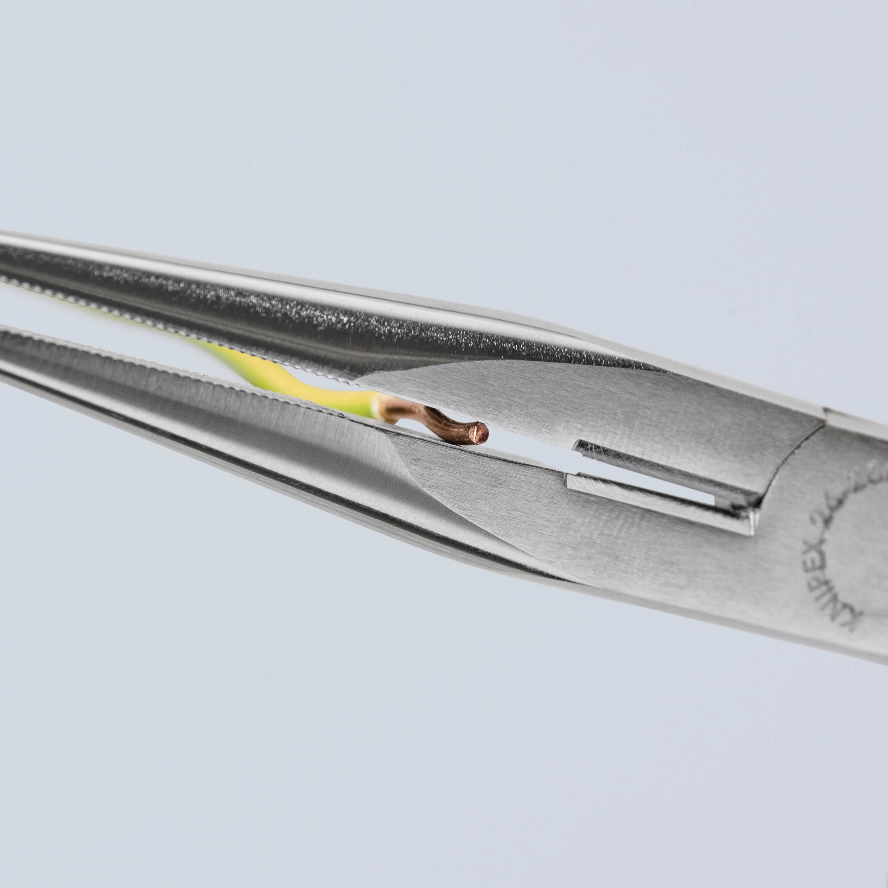 Knipex Platspitse tang met zijsnijder (telefoontang) verchroomd, met