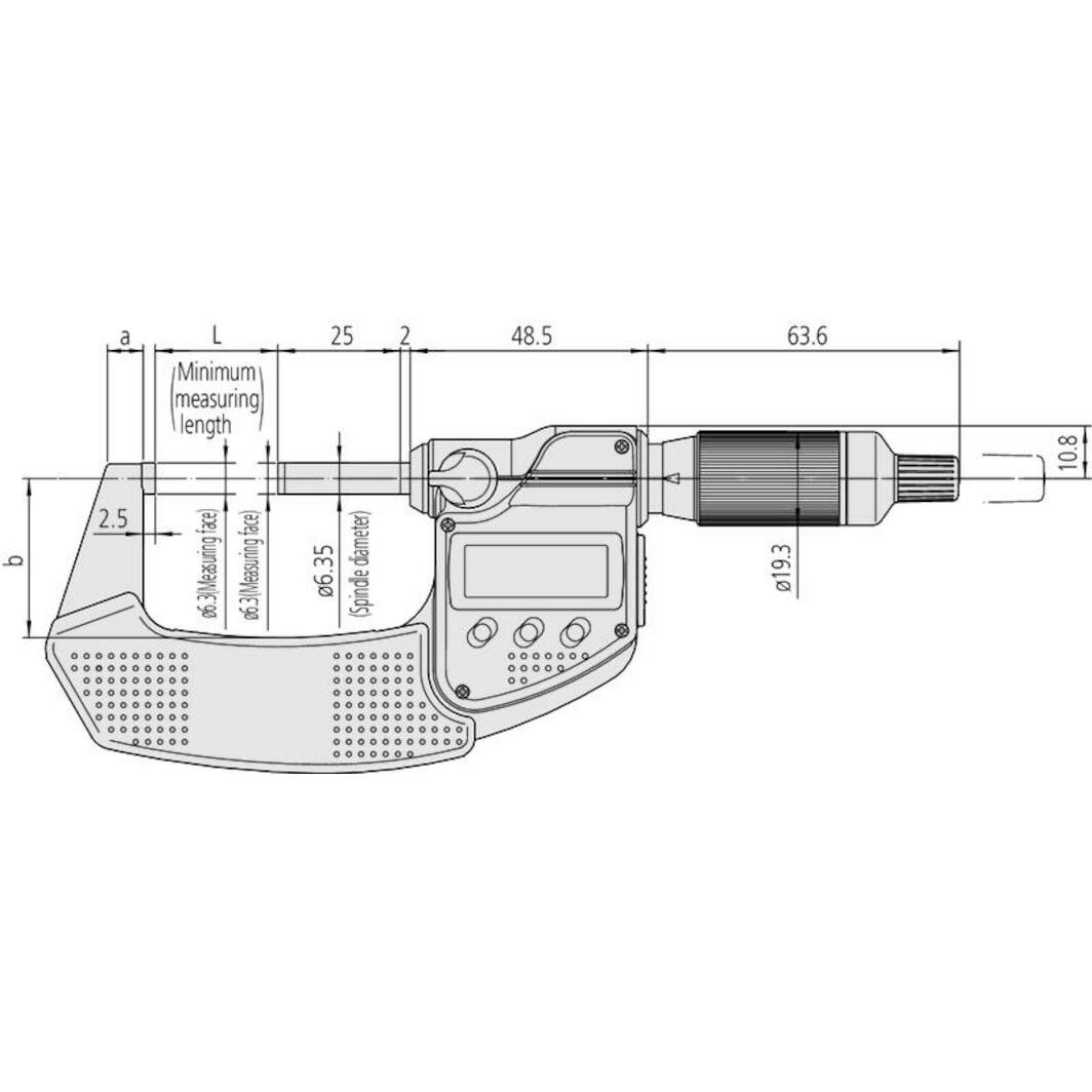 Produktbild von Mitutoyo QuantuMike 293-140-40 0-25mm | IP65 Digital 0,001mm Mit Bidirektionaler Datenausgabe