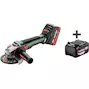 METABO WVB 18 LT BL 11-125 Quick haakse accu-slijper in metaBOX 165 L (2x 5,5Ah accu + lader) - 613057660