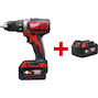 MILWAUKEE M18 BDD-402C compact cordless drill in transport case (2x 4.0Ah battery + charger) - 4933443565