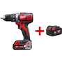 MILWAUKEE M18 BDD-202C compact cordless drill in transport case (2x 2.0Ah battery + charger) - 4933443555