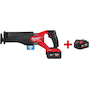MILWAUKEE M18 ONEFSZ-502X FUEL ONE-KEY SAWZALL accu-reciprozaag in HD Box (2x 5,0Ah accu + lader) - 4933478294