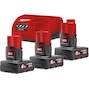 MILWAUKEE M12 NRG-603 kit de chargement de batterie (3x 6.0Ah batteries + chargeur C12) - 4933459208