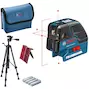 BOSCH GCL 25 combilaser rood in opbergetui met bouwstatief BT 150 (4x 1,5V AA batterij) - 0601066B01