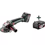 METABO WB 18 LT BL 11-125 Q haakse accu-slijper in metaBOX (2x 5,2Ah accu + lader) - 613054650