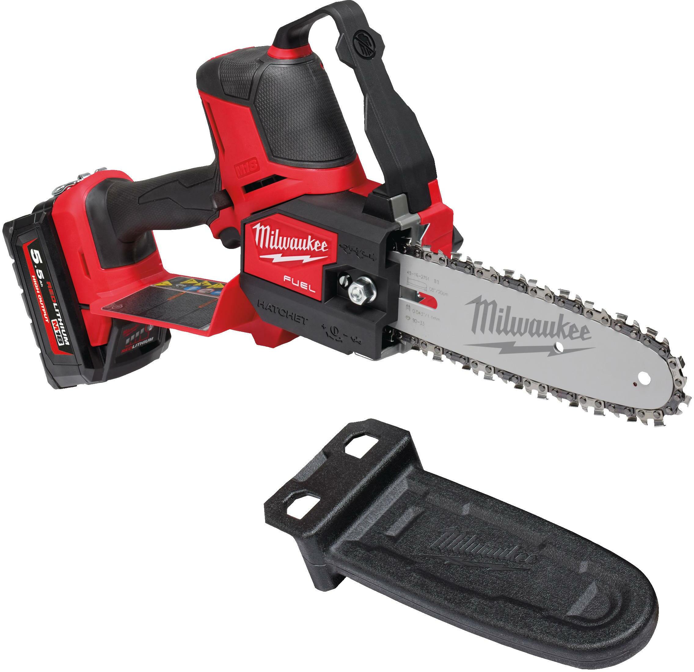 MILWAUKEE M18 FHS20-552 FUEL HATCHET cordless pruning chainsaw 20cm (2x ...