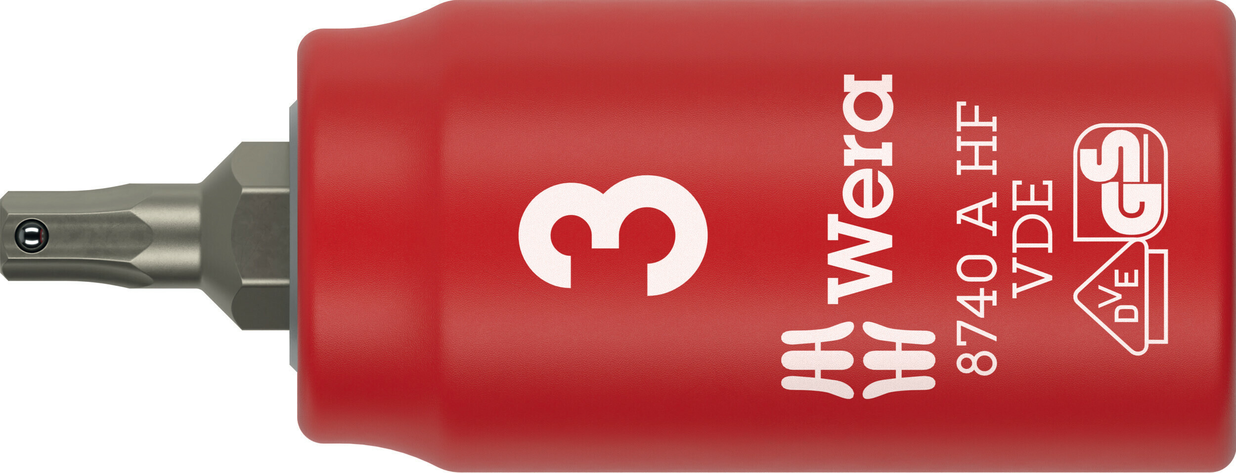 Wera 05004961001 Douille Zyklop Vde 8790 B Isolée, Rouge, 17