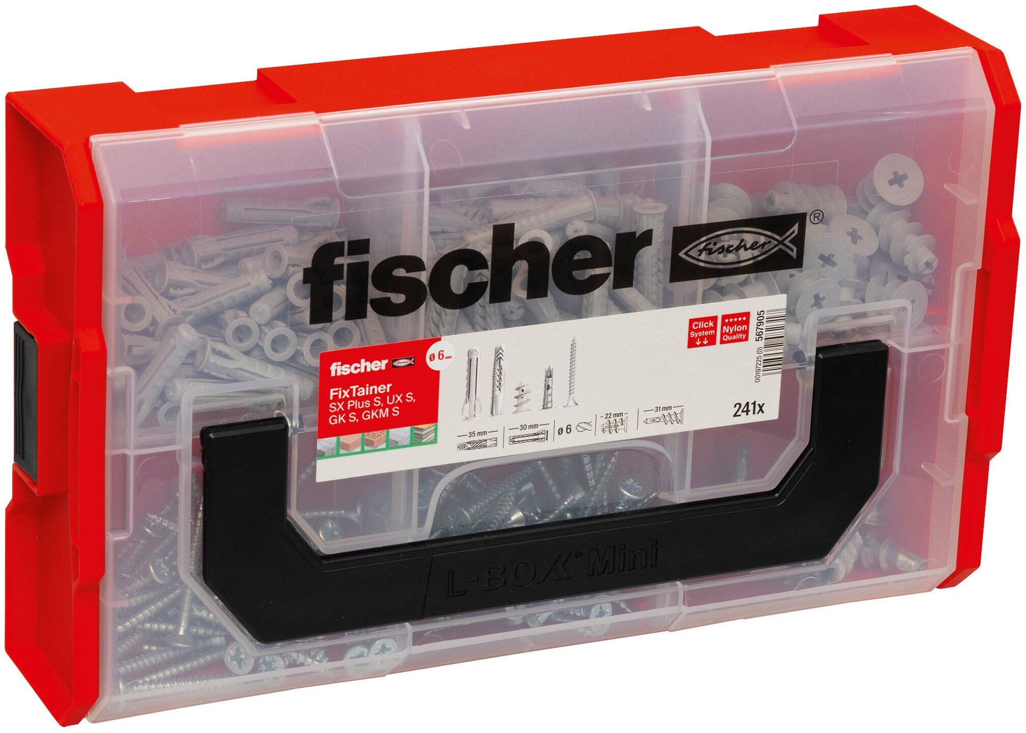 Fischer 567903 FixTainer SX Plus Set de fixation 212 pc(s) C309612