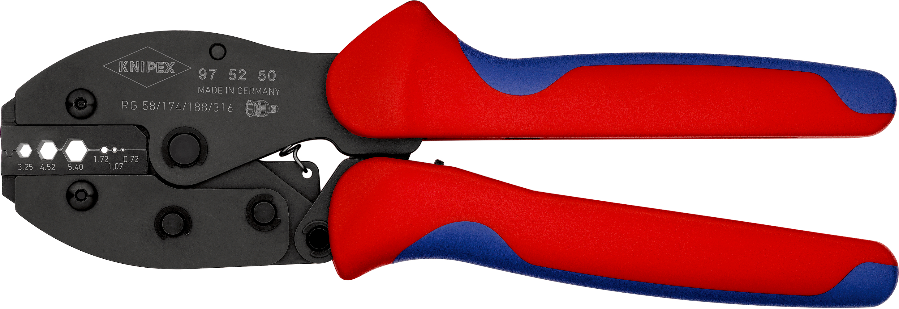 Knipex Zelfinstellende krimptang voor adereindhulzen gebruineerd | 190 mm - 975308