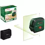 BOSCH AdvancedLevel 2G cordless cross line laser green with plumb line function in case (2x AA battery) - 0603663G00