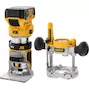 DEWALT DCW604P2-QW 18V XR Brushless cordless drop-in router with interchangeable soleplate in TSTAK (2x 5.0Ah battery + charger)