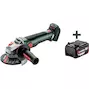 METABO WB 18 LT BL 11-125 Quick haakse accu-slijper in metaBOX 165 L (zonder accu en lader) - 613054840