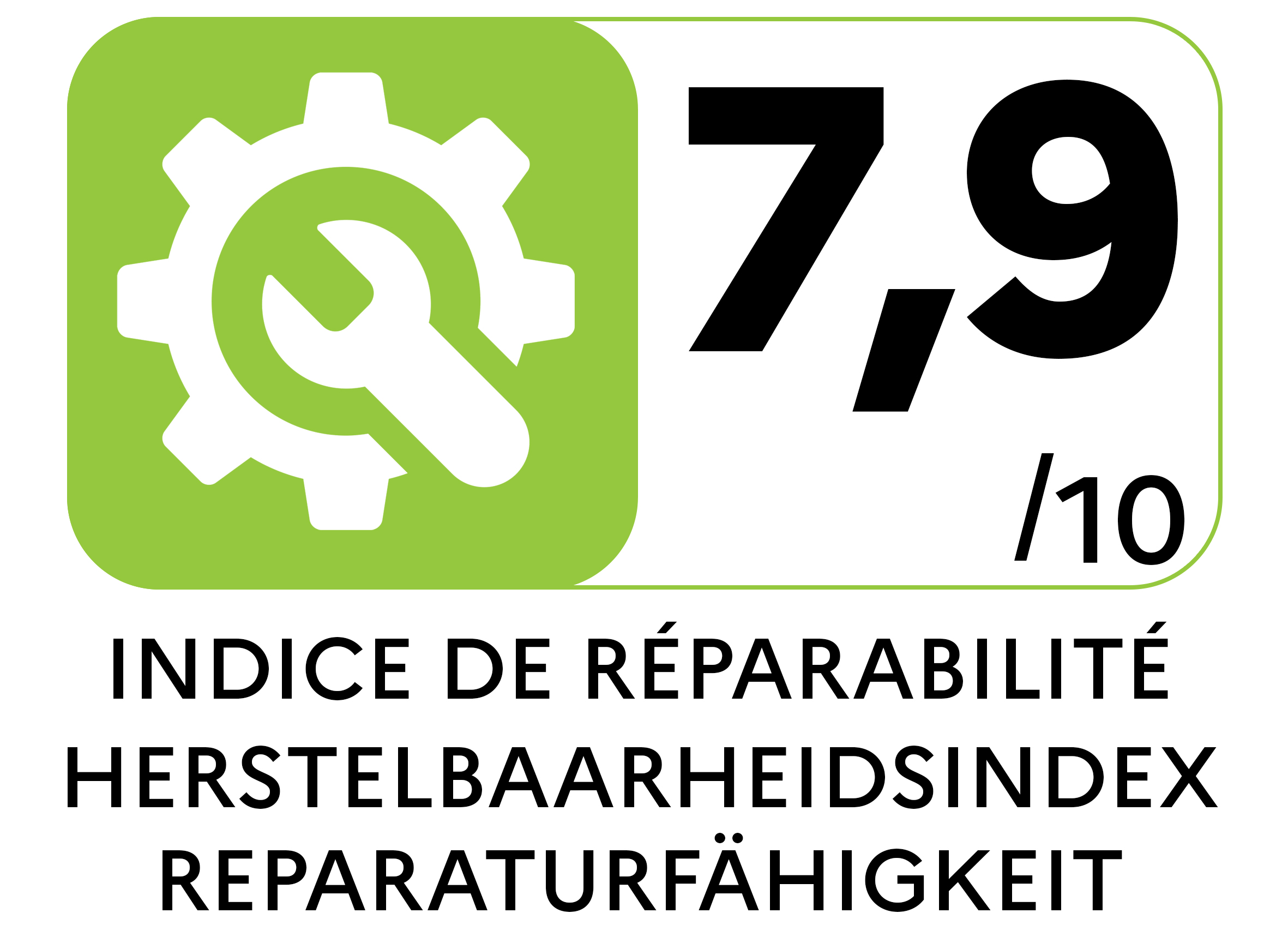 L indice de réparabilité indique la facilité de réparation d un produit. Plus le score est élevé (0