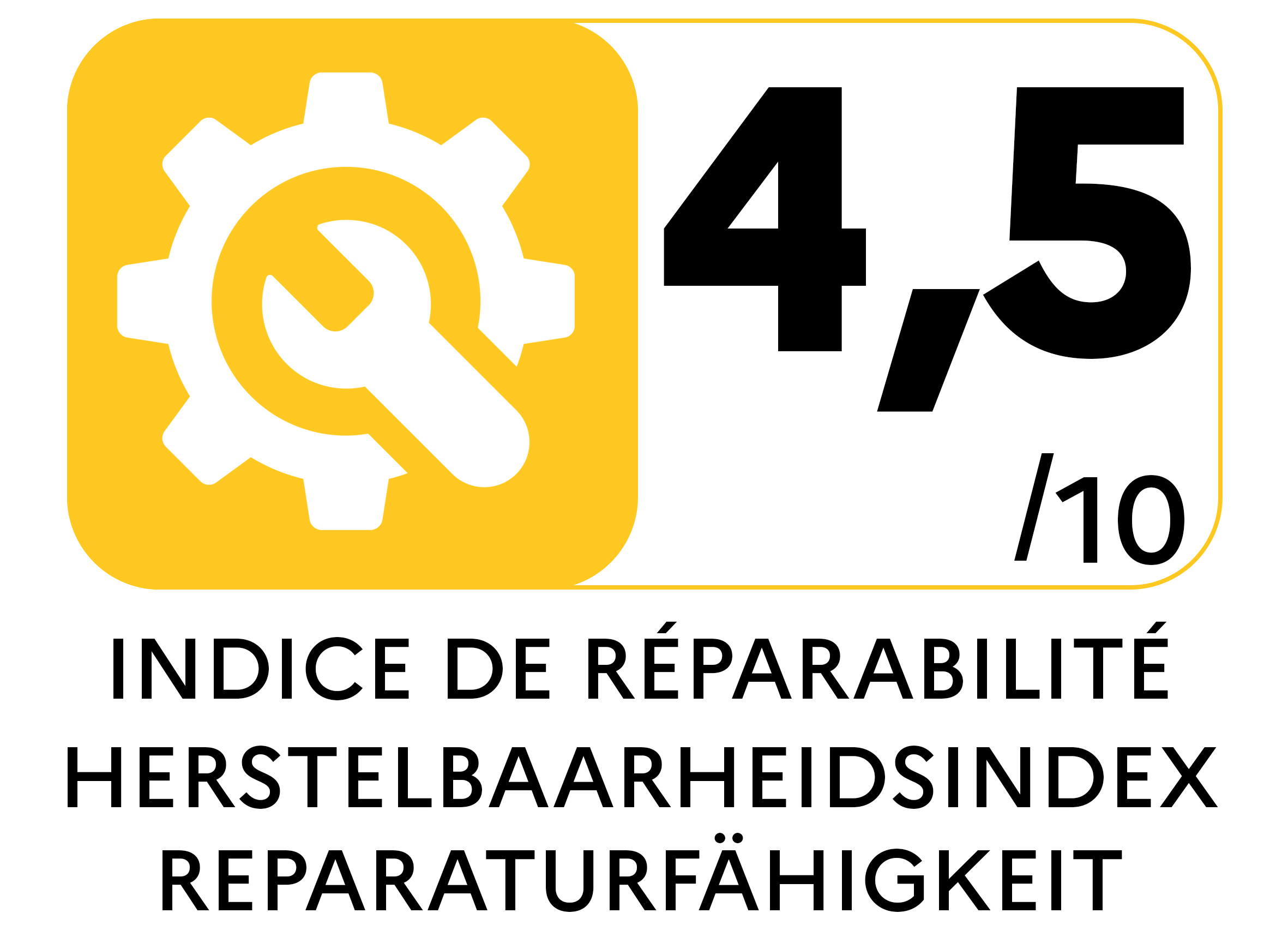 The repairability index shows how easy it is to repair a product. The higher the score (0 10), the e