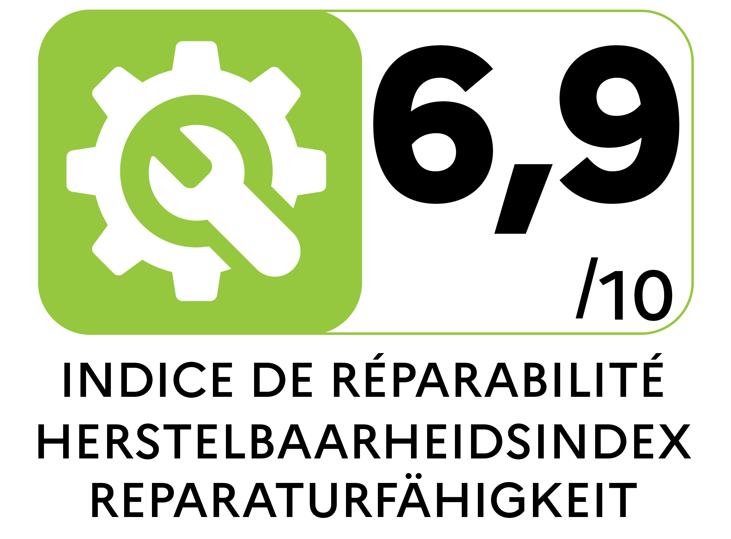 The repairability index shows how easy it is to repair a product. The higher the score (0 10), the e